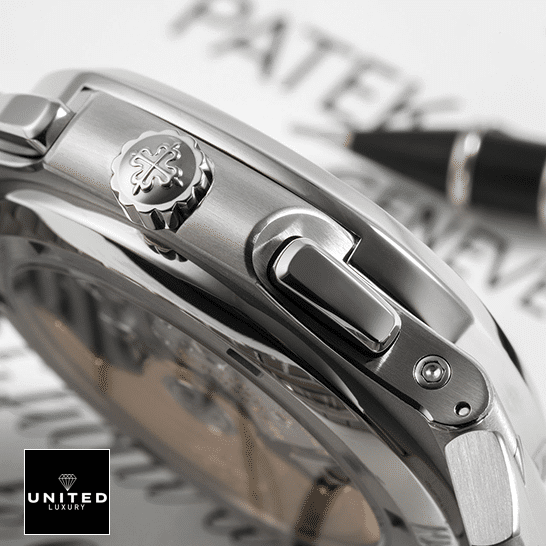 Patek Philippe Travel Time Steel Replica 6 Patek Philippe Nautilus 59901A-001 Stainless Steel Case Replica crown on the patek logo