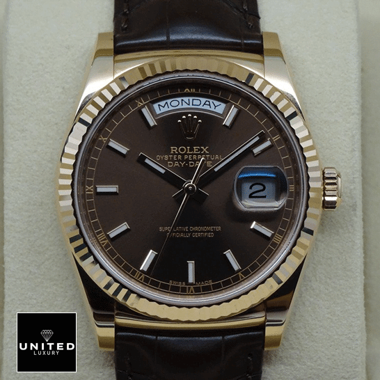 Rolex Day-Date 118139 V5 Chocolate Dial Replica