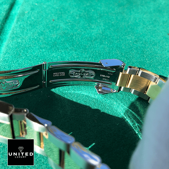 Rolex Submariner 16613 Two Tone Stainless Steel Gold Diamond Replica open fold clasp