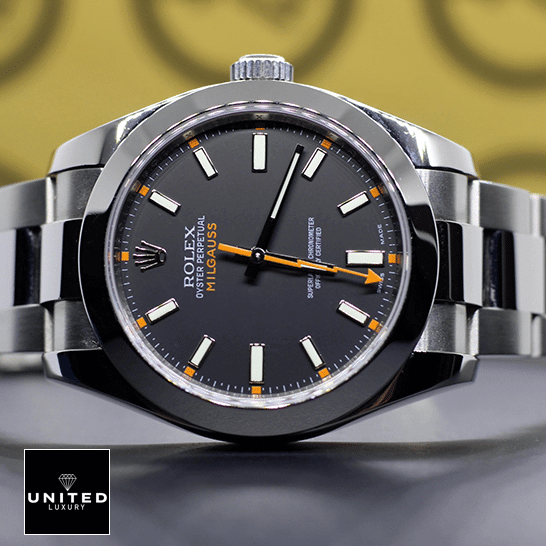 Rolex Milgauss Black 116400 Replica 4 Rolex Milgauss 116400 Black dial with Luminous stick indices Replica