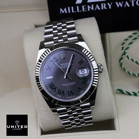 Rolex Datejust II Perpetual Grey Roman Dial 126300Jubilee Replica 4 Rolex Datejust II Perpetual 126300-0014 Fluted Bezel Stainless Steel Jubilee Bracelet Replica