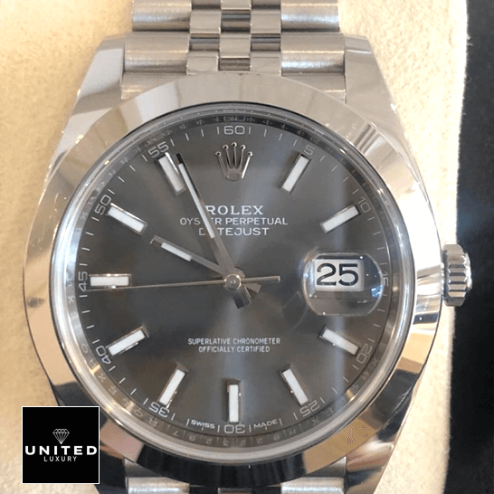 Rolex Datejust 126300 Stainless Steel Grey Dial Replica 4 rolex-datejust-126300-0008-replica-front