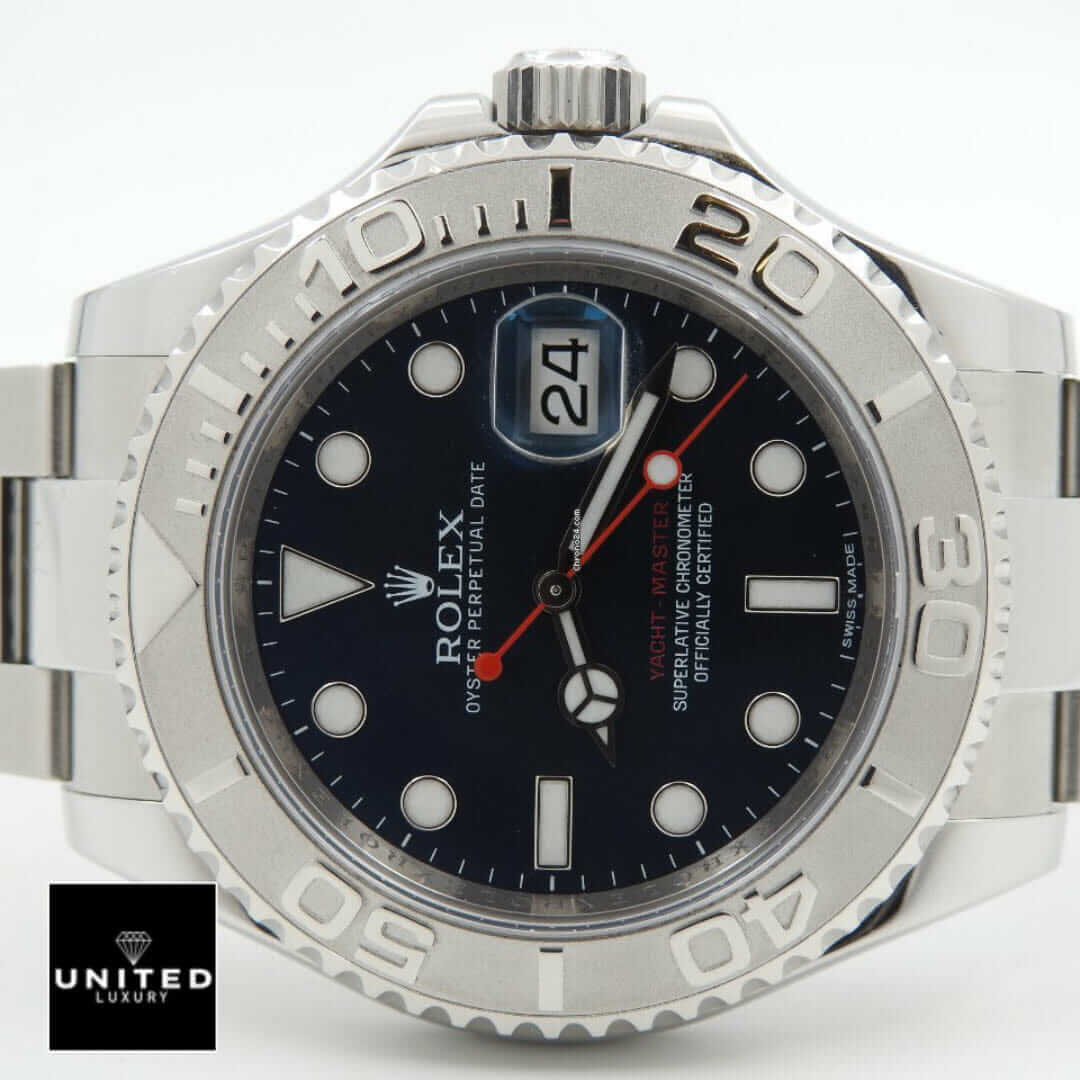 Rolex Yacht-Master 116622 Stainless Steel Dark Rhodium Dial Replica 4 Rolex Yacht Master 116622 Black Dial Replica white background