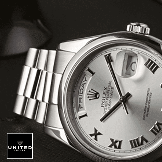 Rolex Day-Date Roman White Dial Replica 5 Rolex Day-Date II 218239 White Romen Numerial Dial Replica