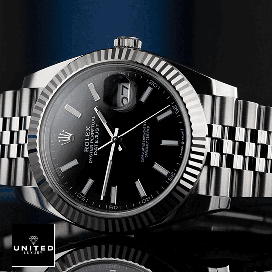 Rolex Datejust 126234 Stainless Steel Black Dial Replica 4 Rolex 126234 Datejust Black Dial White Gold Replica black background