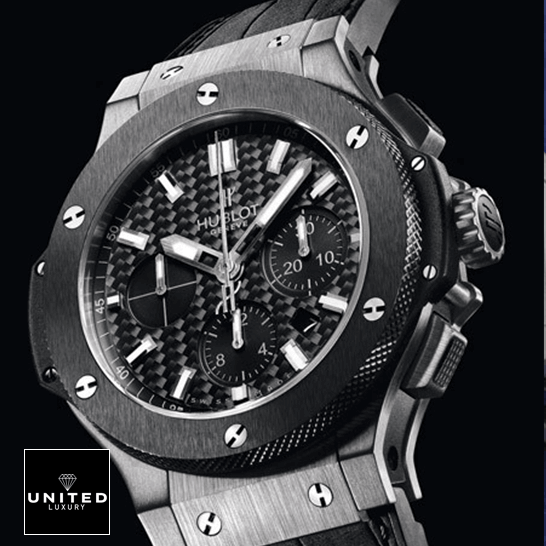 Hublot Watch Black Replica 1 Hublot Big Bang Steel Ceramic Black Dial Replica black background