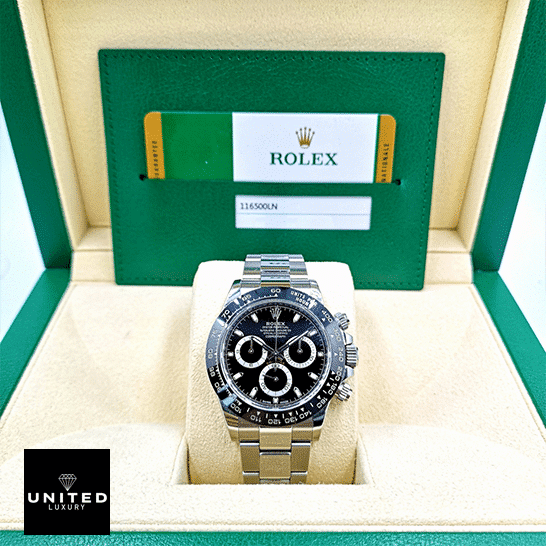 Rolex Daytona Stainless Steel Replica 3 Rolex Daytona 116500ln-0002 Replica in the Rolex Box and warranty card on the back