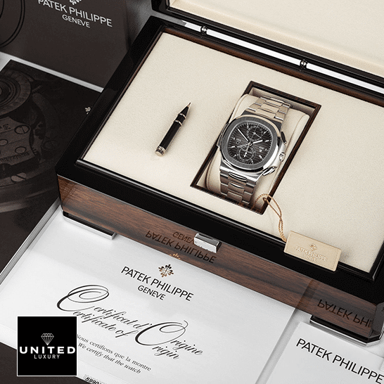 Patek Philippe Travel Time Steel Replica 5 Patek Philippe Nautilus 59901A-001 Replica in the patek box