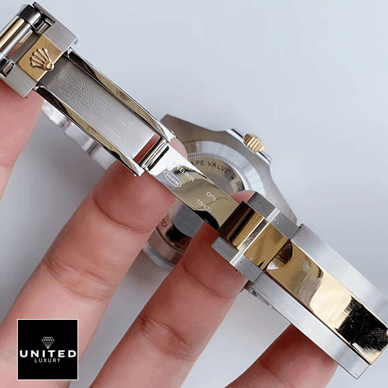 Rolex Sea-Dweller Two Tone Black Dial 126603-0001 Oyster Replica 6 Rolex Sea-Dweller 126603-0001 Replica Open Clasp