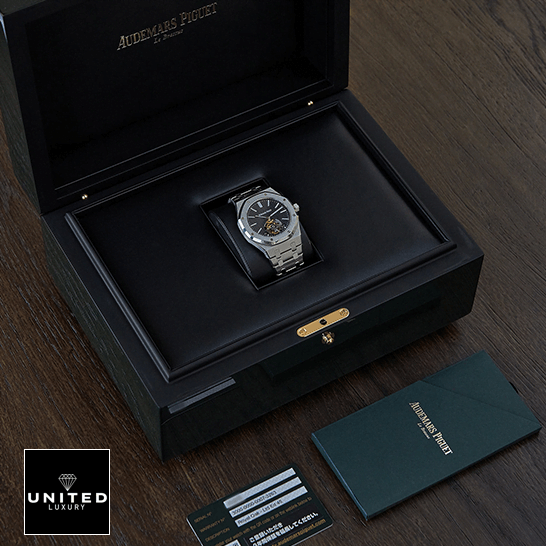 Royal Oak Tourbillon Black Replica 1 Audemars Piguet Royal Oak Tourbillion Extra Thin Replica in the ap box