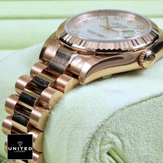 Datejust 31 Diamond Replica 1 Rolex Datejust 178275 Oyster Mother Of Pearl Rose Gold Replica in the box