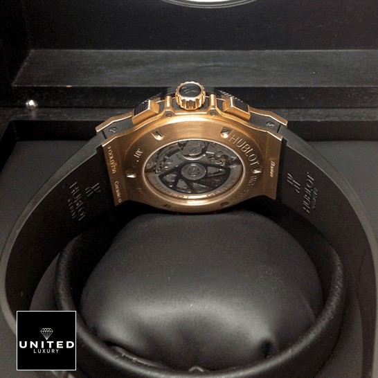 Hublot Geneve BigBang Replica 9 Hublot Big Bang 301.PM_.1780.RX Black Rubber Bracelet Replica upside view