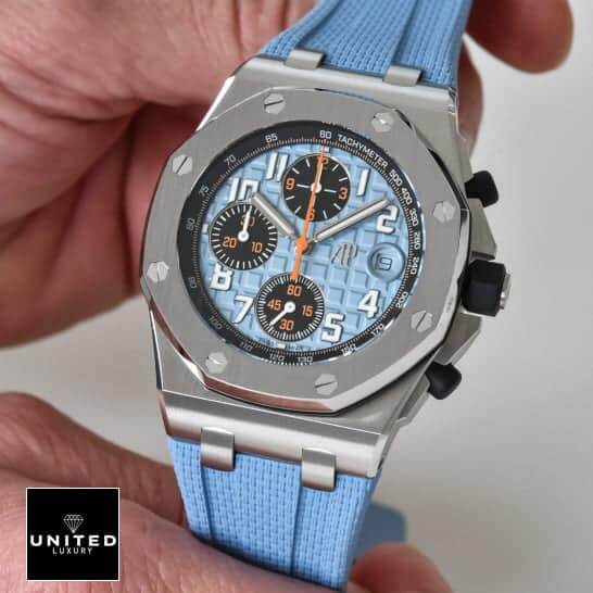 Audemars Piguet 26238ST Blue Dial Replica 2 Audemars Piguet 26238ST Replica Blue Rubber bracelet